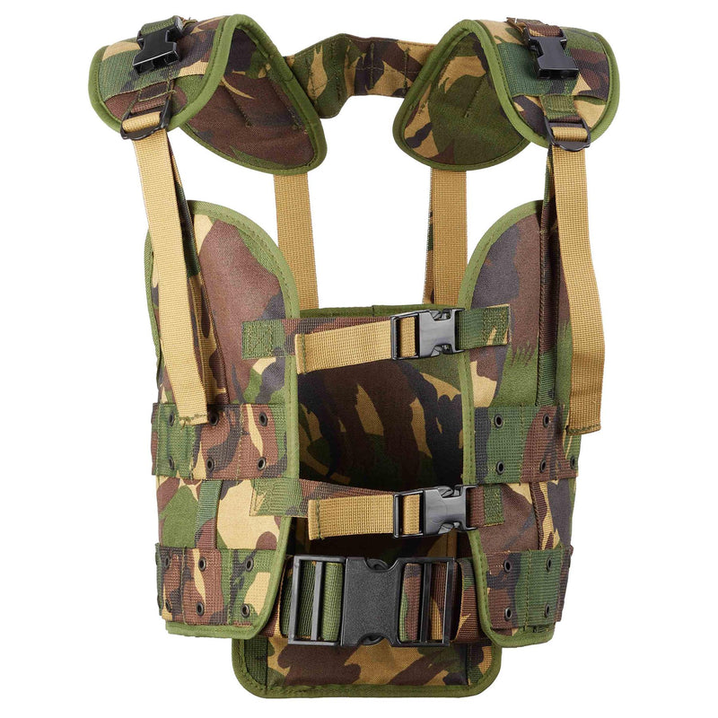 Original niederländisches militärisches taktisches Westenset Woodland altes Modell Alice Clip-Beutel