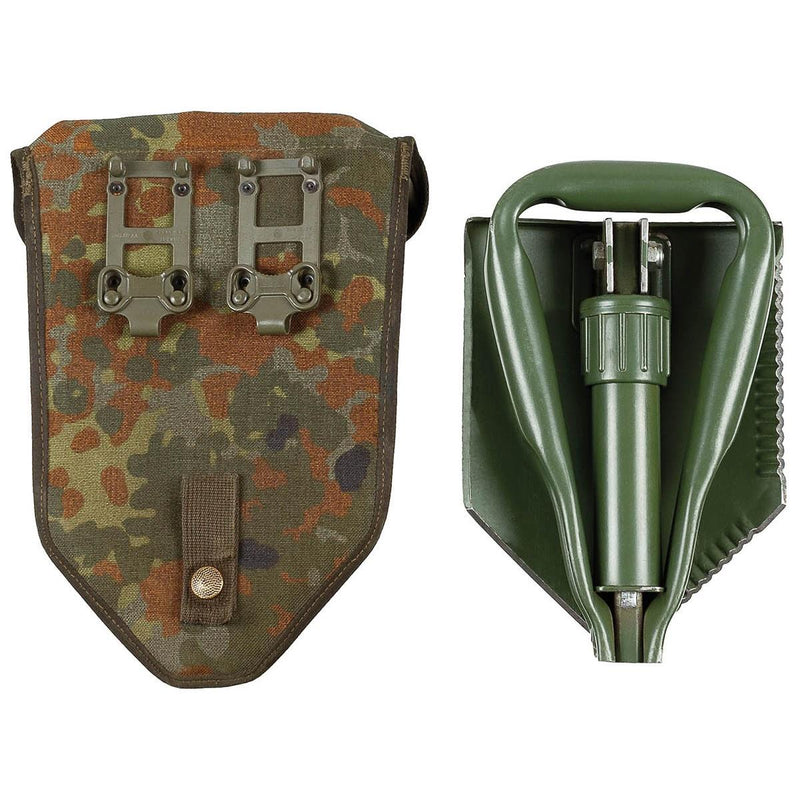 Original deutsche BW Armee Klappspaten. Survival Outdoor Grüner Spaten