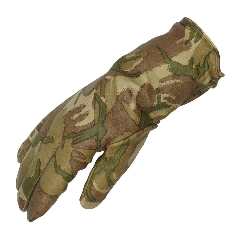 Echte britische MK II Kampflederhandschuhe MTP Camouflage warm gefütterte Handschuhe