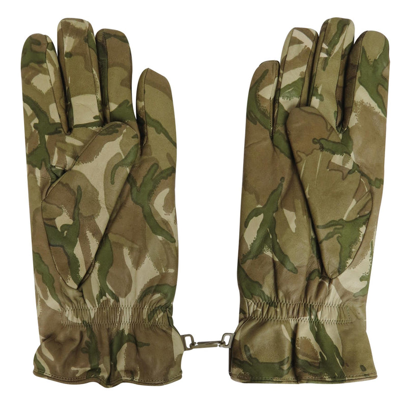 Echte britische MK II Kampflederhandschuhe MTP Camouflage warm gefütterte Handschuhe