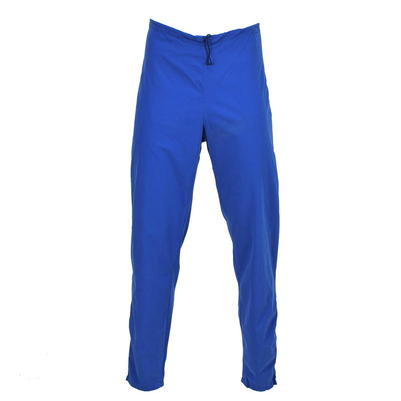 Original schwedische Militär Jogginghose Hose verstellbare Taille Arbeitskleidung Blau