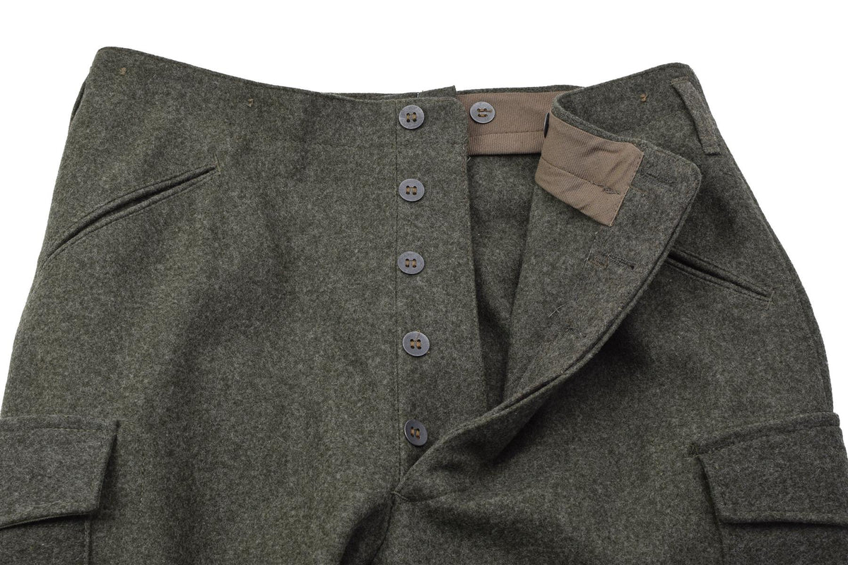 Original schwedische Armee M39/58 Feldhose Wool Cargo Surplus Olivgrün