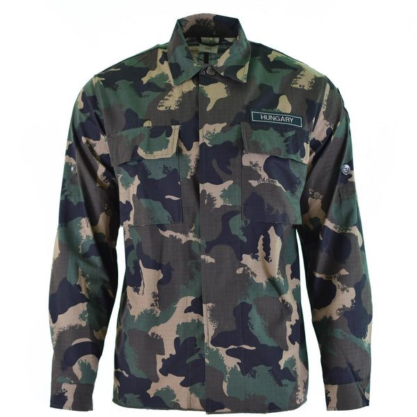 Echtes ungarisches Armeehemd M90 4-farbiges Camouflage Langarm Militär NEU