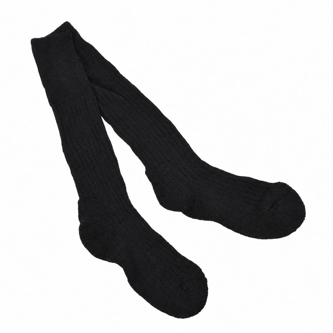 Original britische Militär-Wintersocken, warmer Rippstrick, EU 39–40, Schwarz