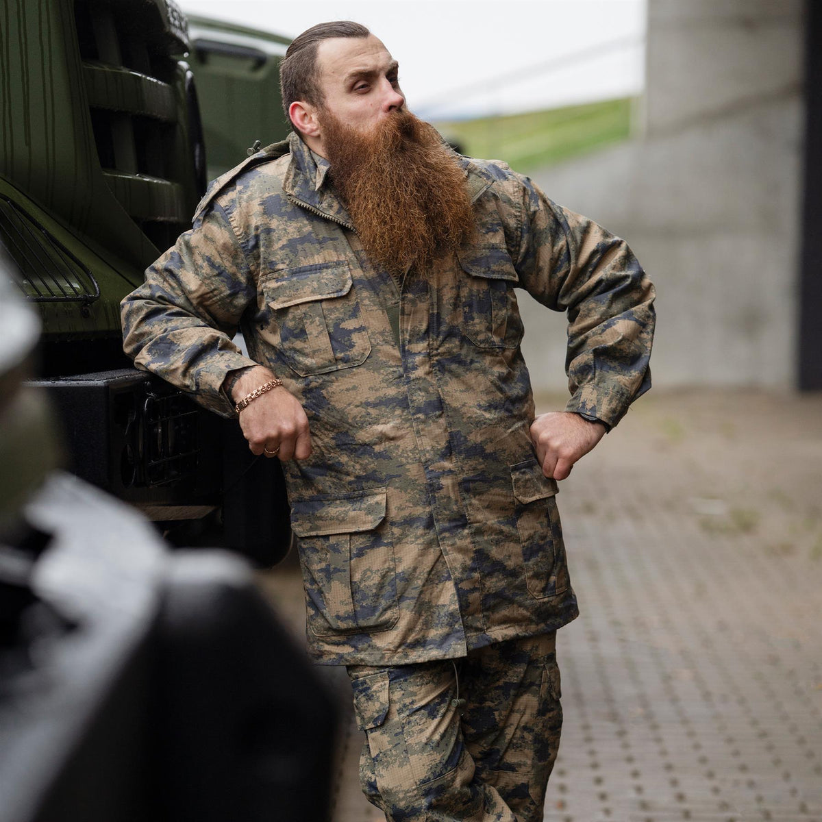 Original türkischer Militär-Digital-Camouflage-Parka mit Innenfutter, strapazierfähiger Ripstop-Taktik