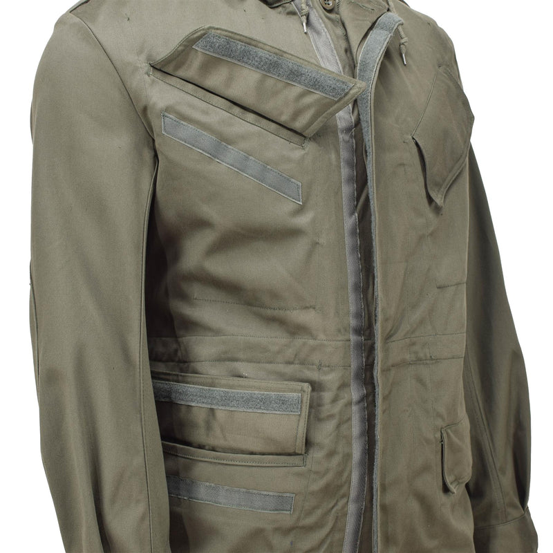 Echte belgische Militärjacke oliv Feldtruppen BDU Kapuzenparka Vintage NEU