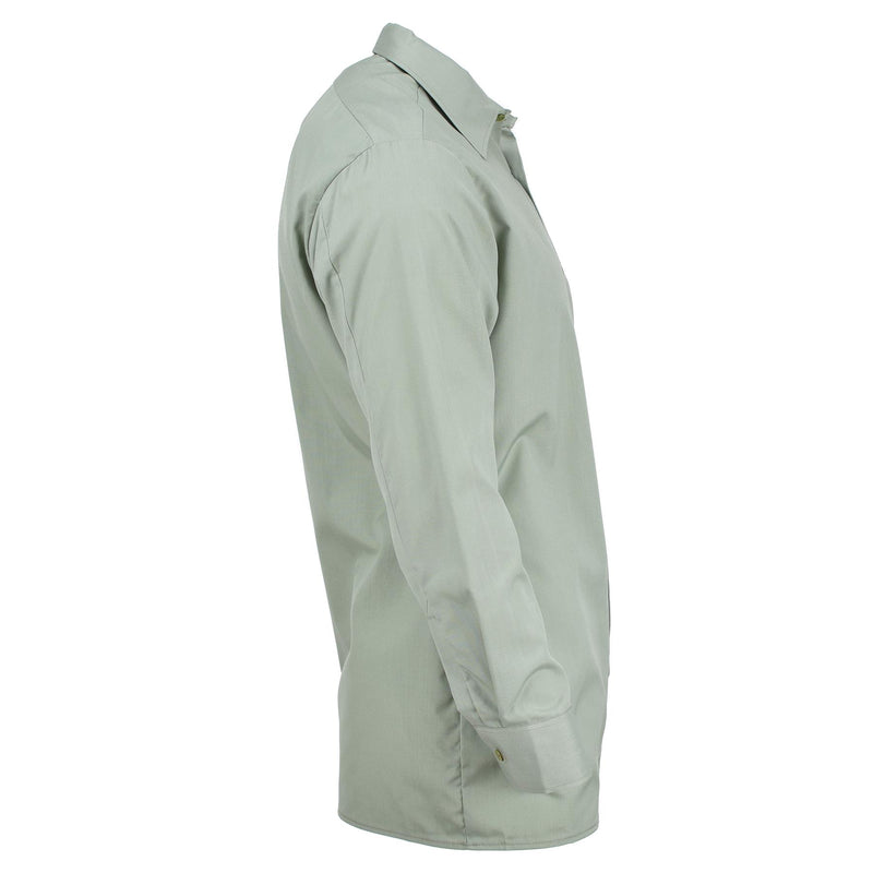 Original tschechisches Armeehemd Olivgrün Langarm Button Up Militär Überschuss NEU