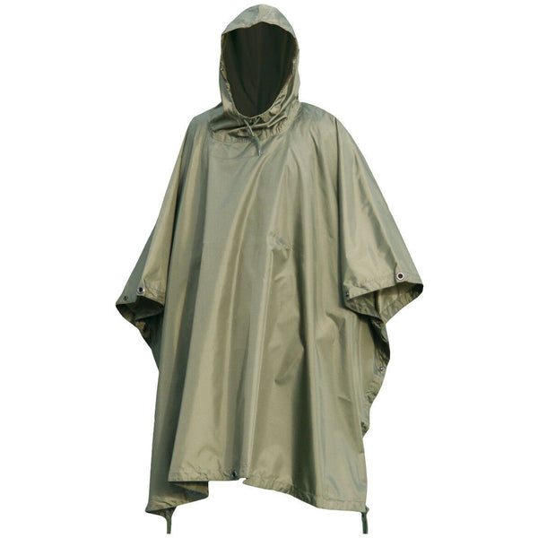 Marke Armee-Stil wasserdicht Regen RipStop Poncho Cape Militär OD olivgrün