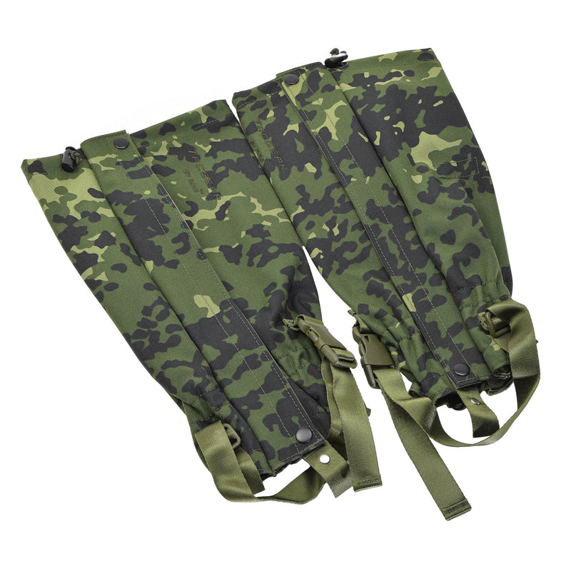 Beingamaschen der Marke TACGEAR, dänisches M84-Tarnmuster, wasserdichte Metallhaken, NEU