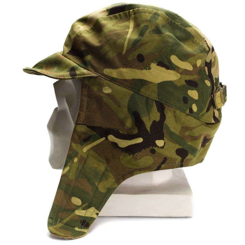 Original britische Armee MTP Camo wasserdichte Gore Tex Kappe gefüttert Kaltwetter Hut neu