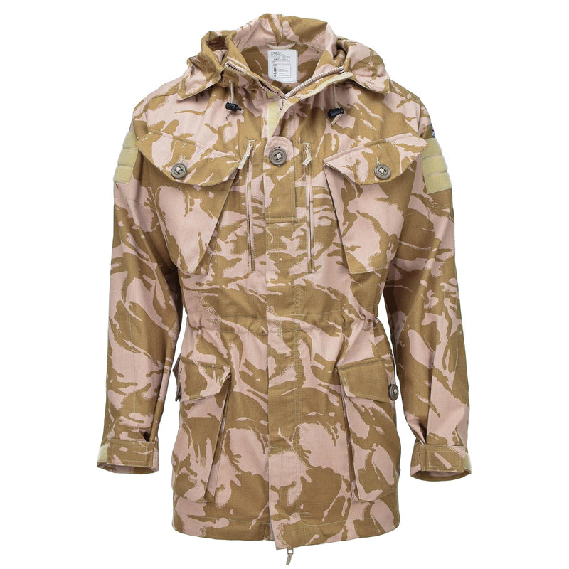 Original britische Militär-Kitteljacke, flammhemmend, winddicht, Parka mit Kapuze, NEU