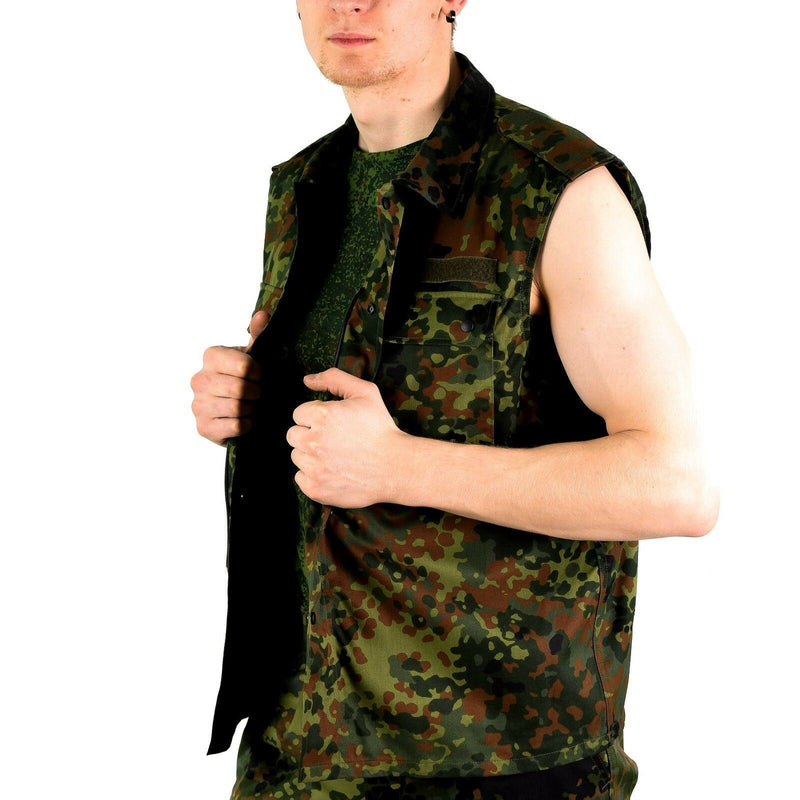 Original DEUTSCHE ARMEE WESTE MIT REISSVERSCHLUSS flecktarn camo taktischer Kampf BW Armee Ausgabe