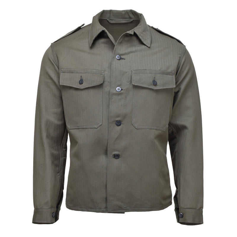 Original österreichische Militär M59 Feldjacke Vintage WWII Truppenhemd oliv NEU