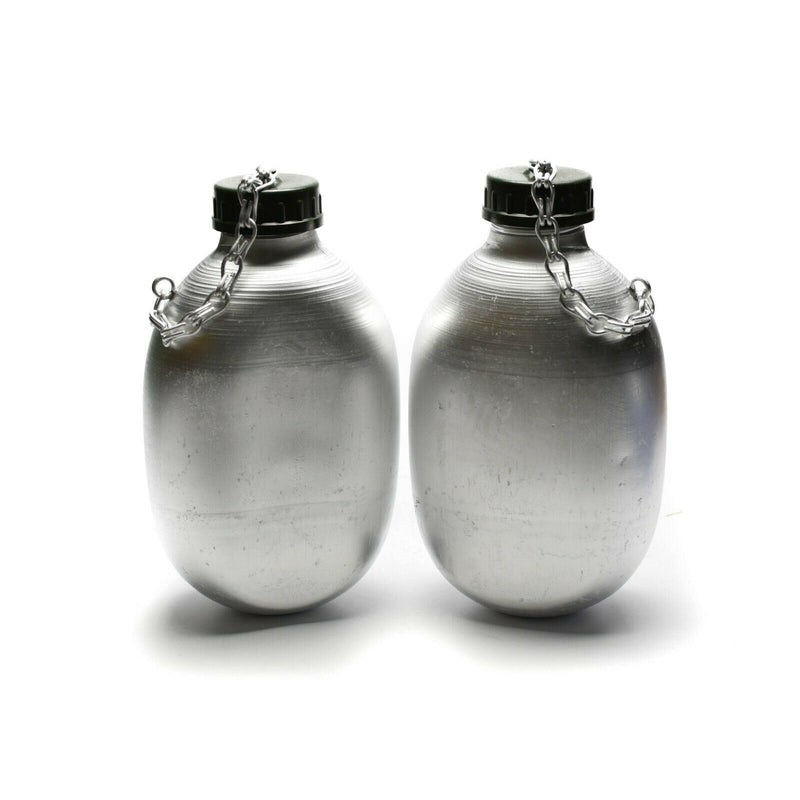 Original Trinkflasche der französischen Armee, Wasserflasche, Feldflasche, Baumwollbeutel, OD NEU
