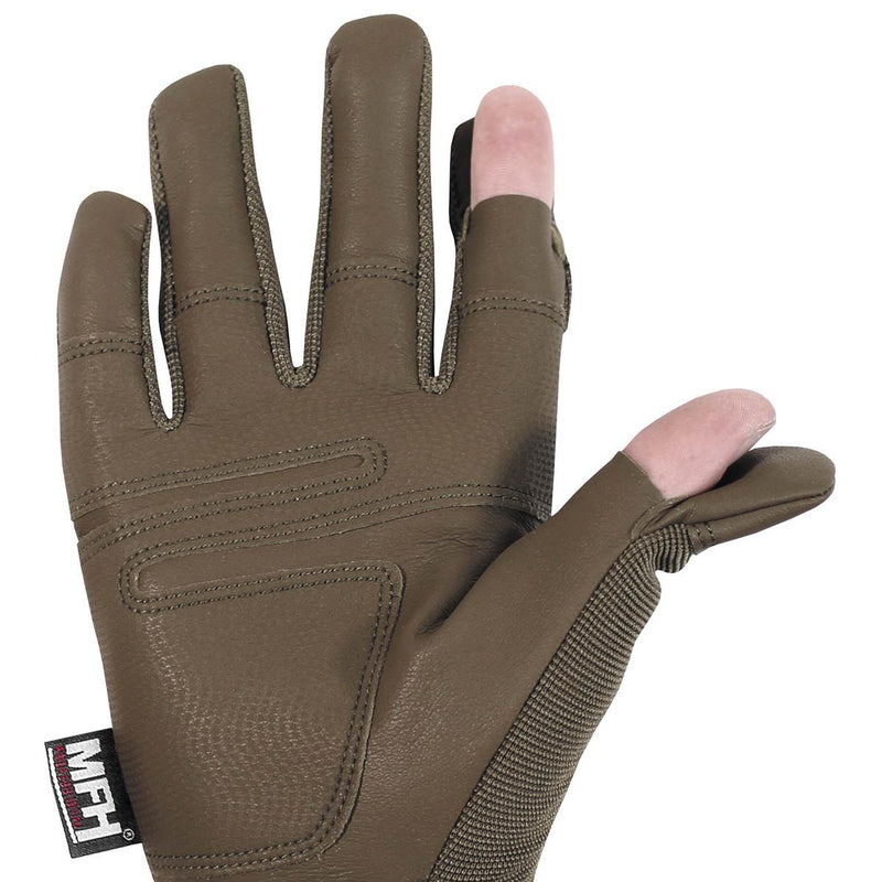 MFH Marke taktische handschuhe langlebig coyote kampf freies zeigefinger daumen atmungsaktiv