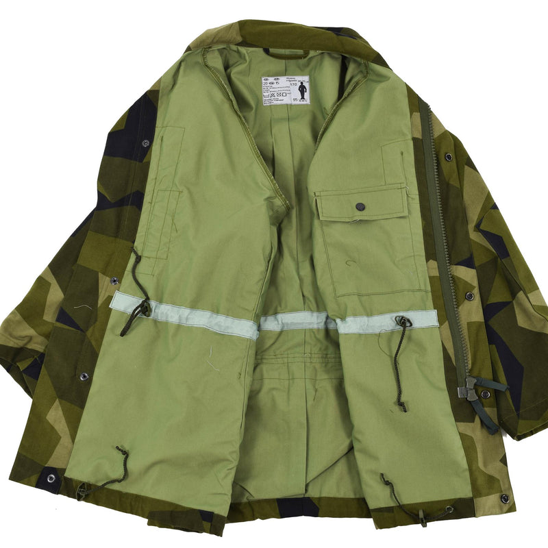 Original schwere M90-Jacke der schwedischen Armee, Splittertarn, Militär, Feldtruppen, NEU