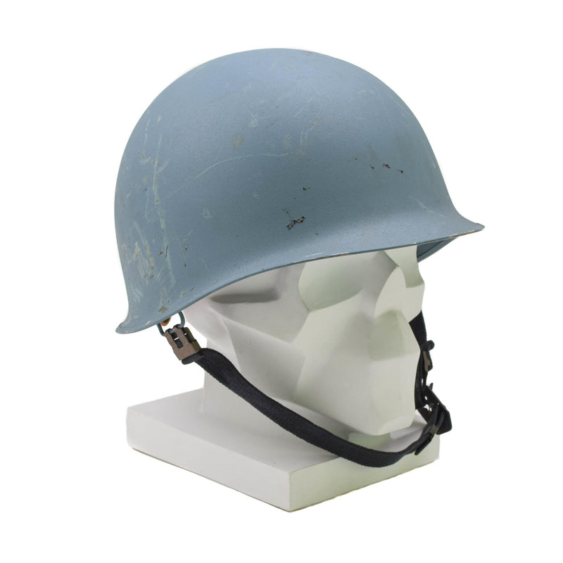 Original belgischer Militärstahlhelm M51 taktischer Kampfinnenschutz aus PVC Hellblau