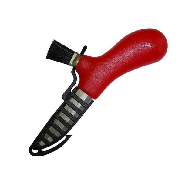Schwedisches Messer MORA Pilzsammler Edelstahl echte Rosshaarbürste Rot