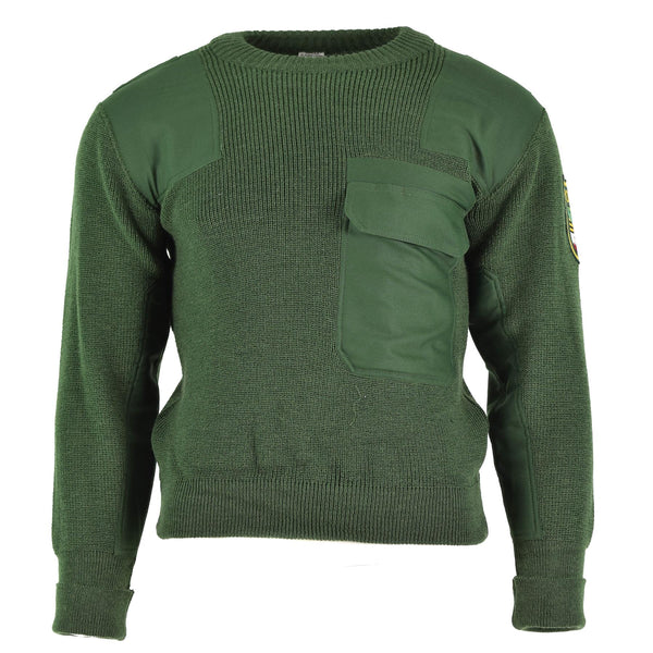Original deutscher Truppenpullover, grüner Pullover, Militärausgabe, BDU-Pullover, NEU