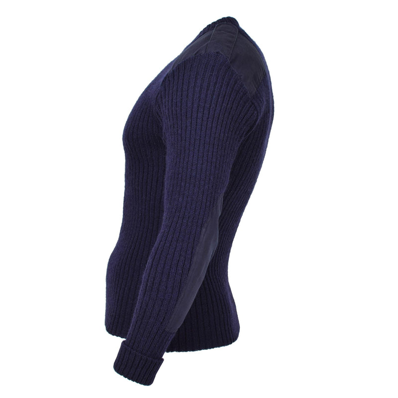 Echter blauer Pullover, Bodywarmer, Wollpullover, Kommandopullover der britischen Armee