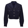 Original französische Armee M47 IKE Jacke Wolle Knopfverschluss Vintage Blau
