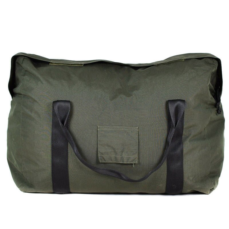 Original olivgrüner Schlafsack der niederländischen Armee. Tragetasche, Seesack