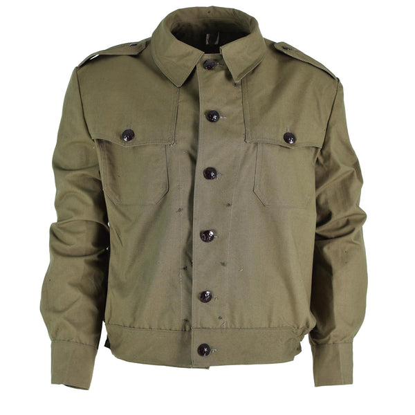 Original bulgarische Feldtruppen-Canvas-Ike-Jacke aus Militär-Überschuss