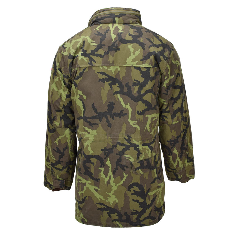 Original tschechische Militärjacke im Parka-Stil, Futter aus Kunstpelz, M95 Camouflage