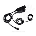 Earmor M52 PTT-Adapter Midland 2-poliges kabelgebundenes taktisches Headset-Kabel Schwarz