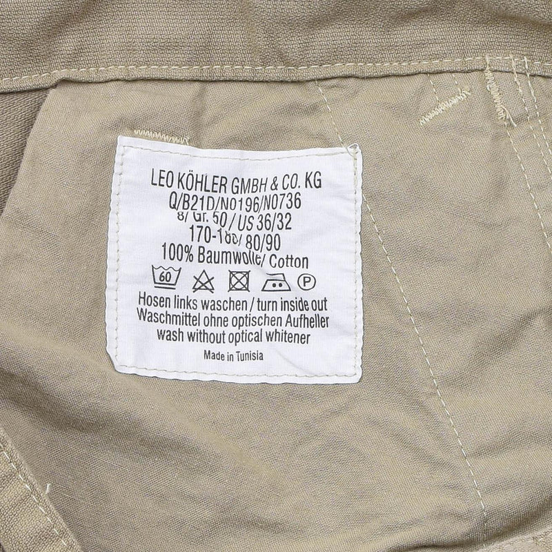 Leo Kohler Kommandohose Spezialkräfte BDU Hose verstärkte Baumwolle khaki