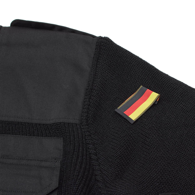 MFH Markenpullover Kommandopullover Rippenstrick Wollverstärkter Pullover schwarz NEU