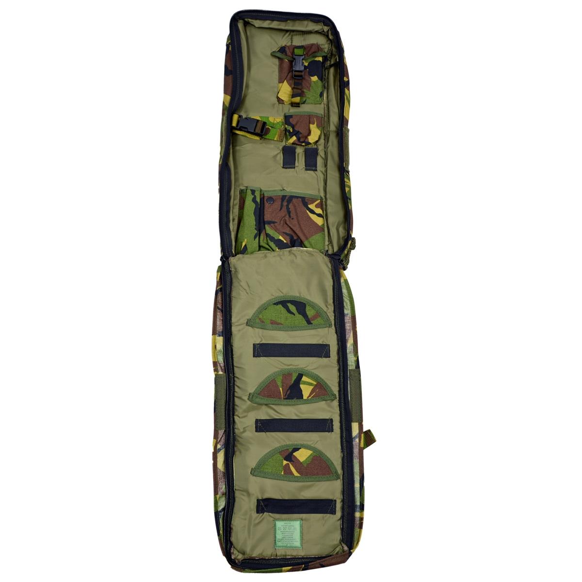 Original niederländische Armee-Umhängetasche, gepolstert, modular, langer Ausrüstungsträger, DPM-Camouflage