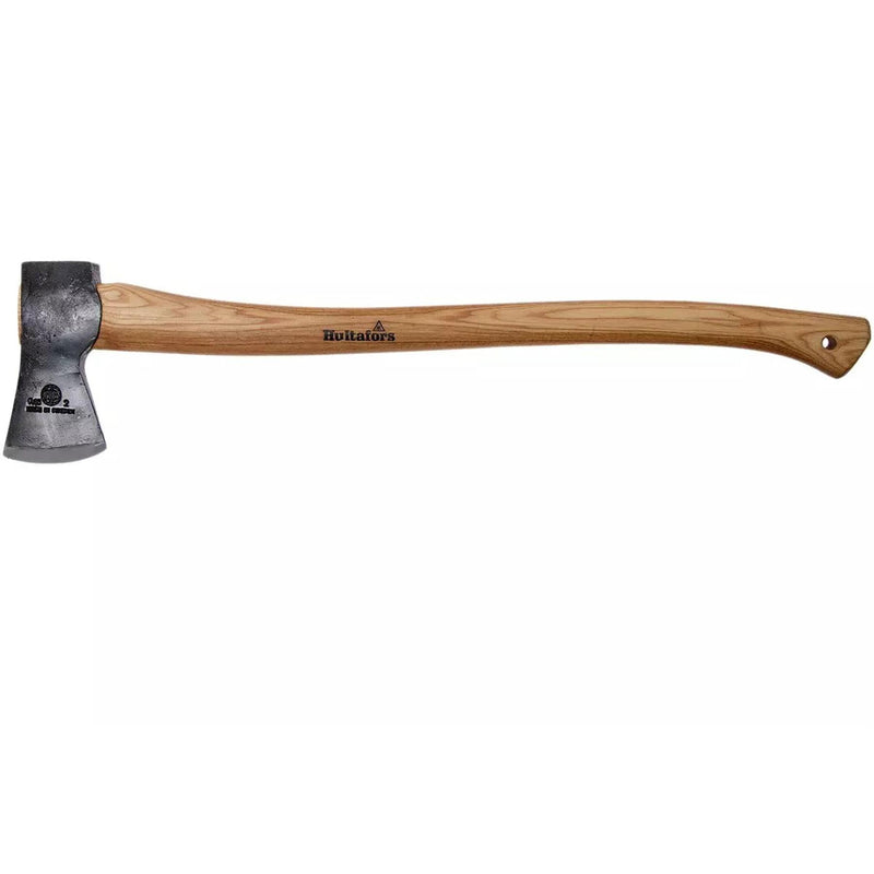 HULTAFORS Qvarfot Fällaxt, langer Hickory-Stiel, geschärfter Axtkopf aus Kohlenstoffstahl