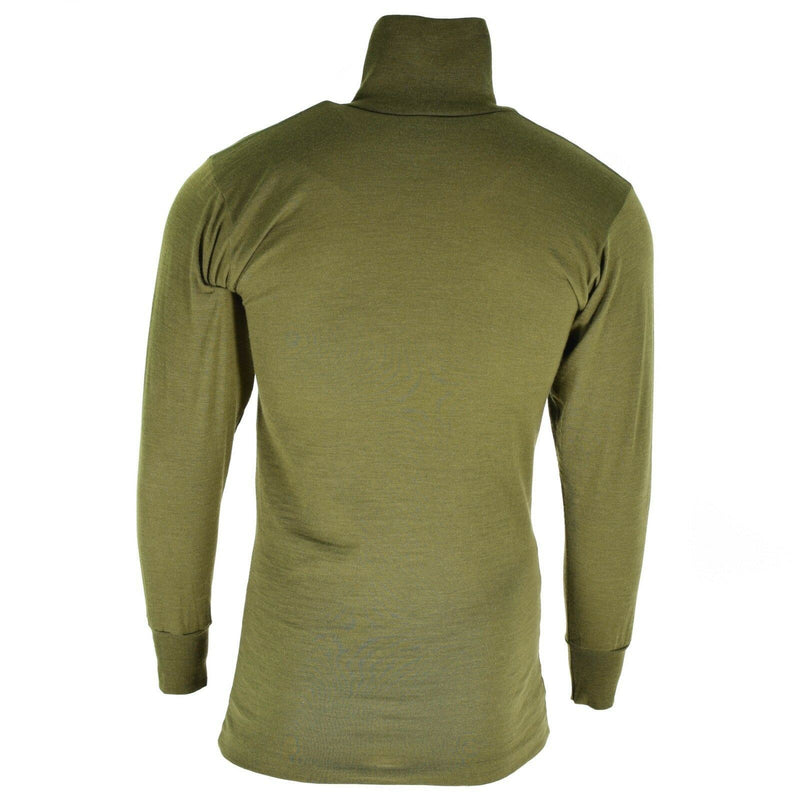 Original italienische Armee Trikot Hemd Reißverschluss Unterhemd F1 Thermo Grün OD NEU