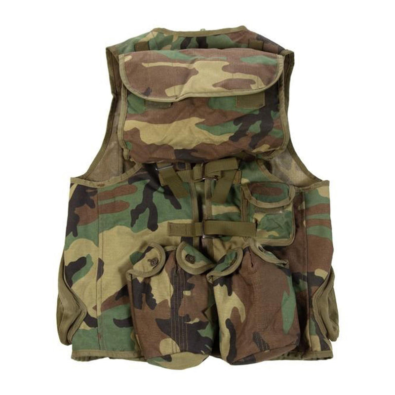 Original NATO taktische Weste Waldtarnung mehrere Taschen Feld Armee NEU