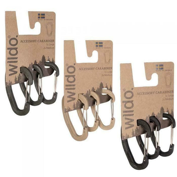 Original Wildo Zubehör Karabiner Set OD 3-teilig Leichte, stabile Clips