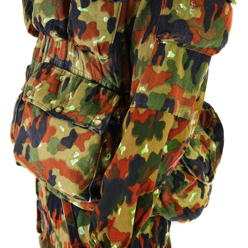 Echte Schweizer Armeejacke M70 Alpenflage Camo Scharfschützen-Kampfparka mit Kapuze