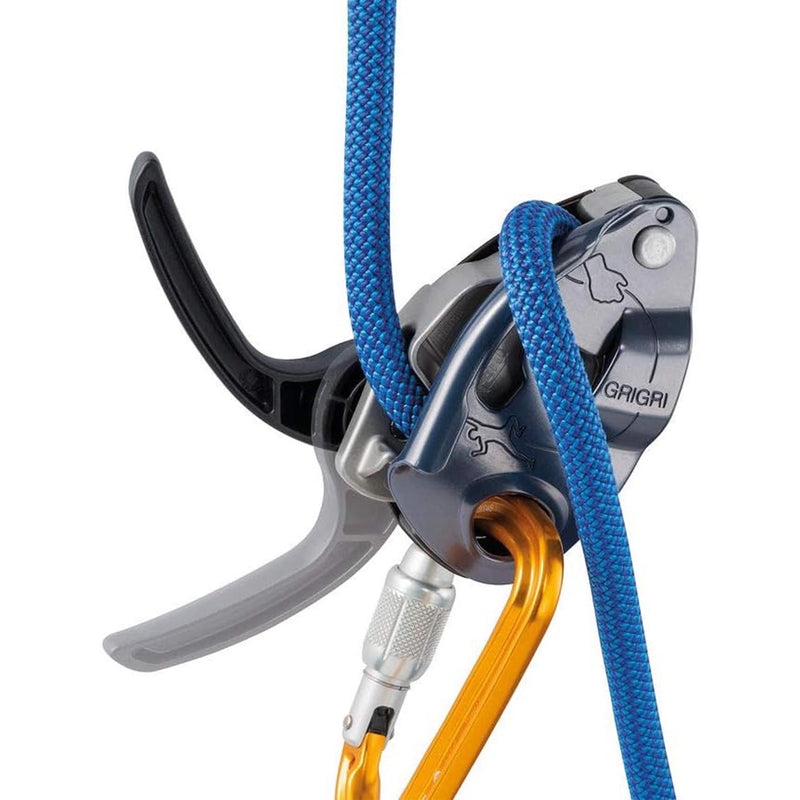 PETZL Grigri Bremskraftunterstütztes Sicherungsgerät Kletterausrüstung Aluminium Blau