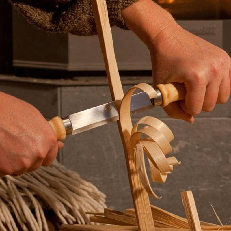 MORAKNIV Holzspaltmesser 220, Klinge zum Holzschnitzen, Griffe aus Birkenholz
