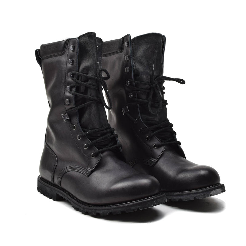 Original französische Militärstiefel aus echtem Leder, wasserdicht, bis zur Wade, Armeeschuhe