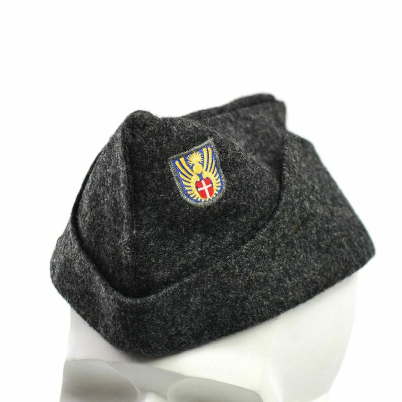 Echte dänische Armee-Seitenmütze aus Wolle, Militär-Feldkampf-Garnisonsmütze, 1950er-Jahre-Mütze