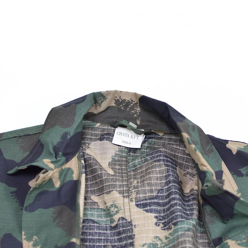 Echtes ungarisches Armeehemd M90 4-farbiges Camouflage Langarm Militär NEU