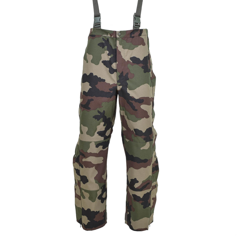 Original französische Armee Regenhose wasserdichter Trilaminat-Overall mit Hosenträgern NEU