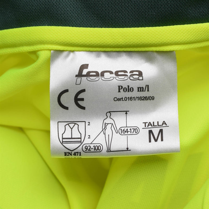 Echtes spanisches Langarm-Poloshirt, gelbe Warnweste der Guardia Civil, NEU
