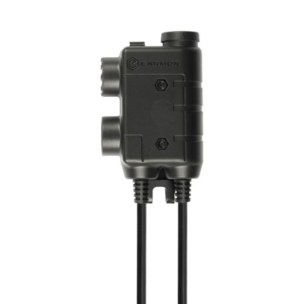 Earmor Dual PTT Adapter Kenwood Baofeng 2 Pin Wired Tactical Headset Schwarz