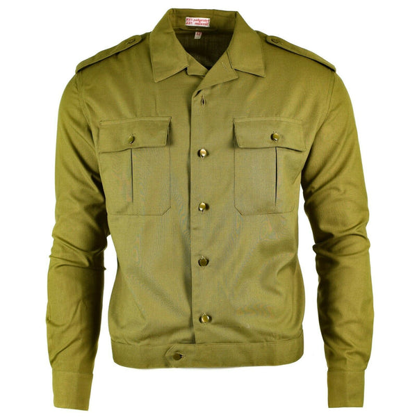 Echtes ungarisches Armeehemd Khaki Offizier Militär Langarm NEU 