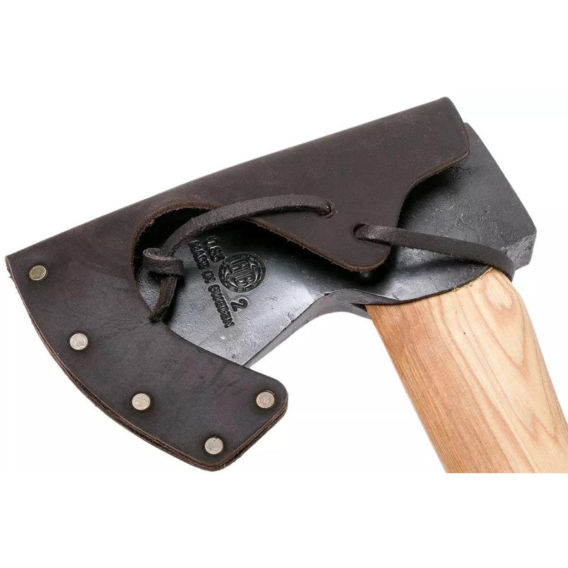 HULTAFORS Qvarfot Fällaxt, langer Hickory-Stiel, geschärfter Axtkopf aus Kohlenstoffstahl