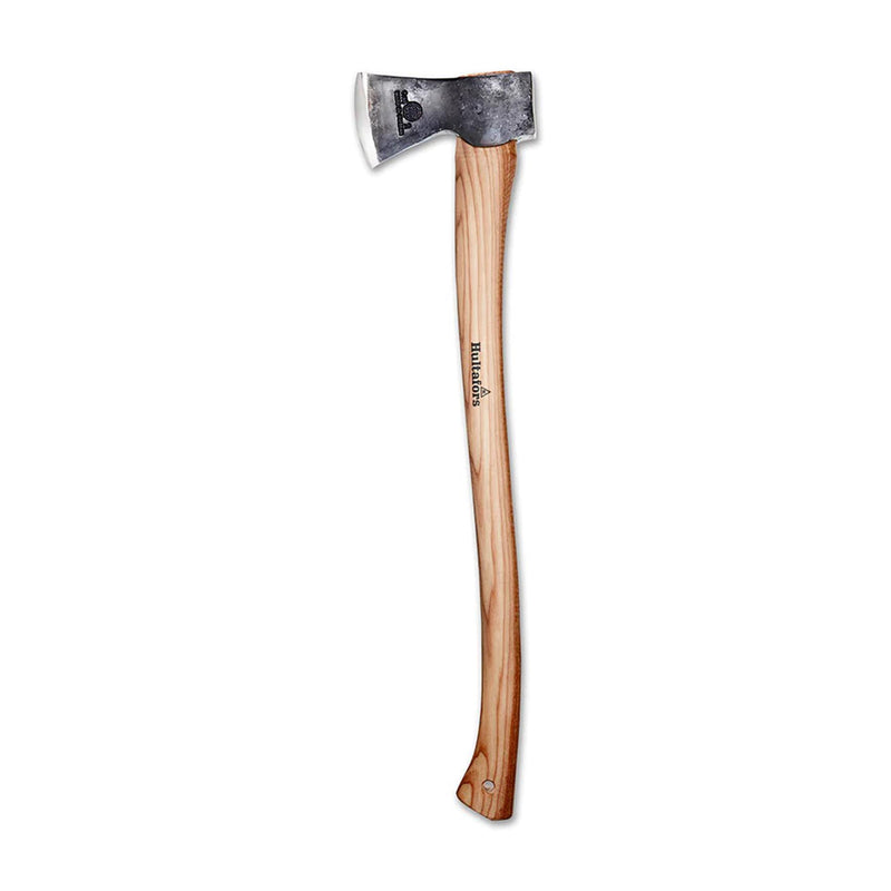 HULTAFORS Qvarfot Fällaxt, langer Hickory-Stiel, geschärfter Axtkopf aus Kohlenstoffstahl