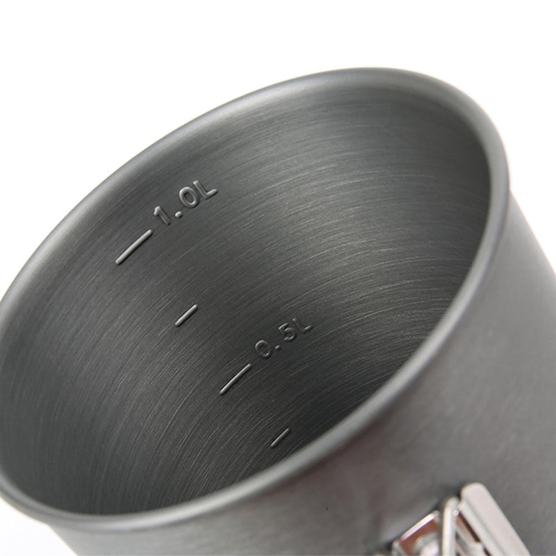 A.Blochl AB - X6 1liter pot camping hiking trekking fast heating aluminum gray NEW - GoMilitar