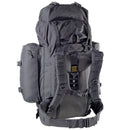 Large black A.Blochl mountain hiking daypack with padded straps, hip belt, and durable MOLLE loops for camping and trekking gear